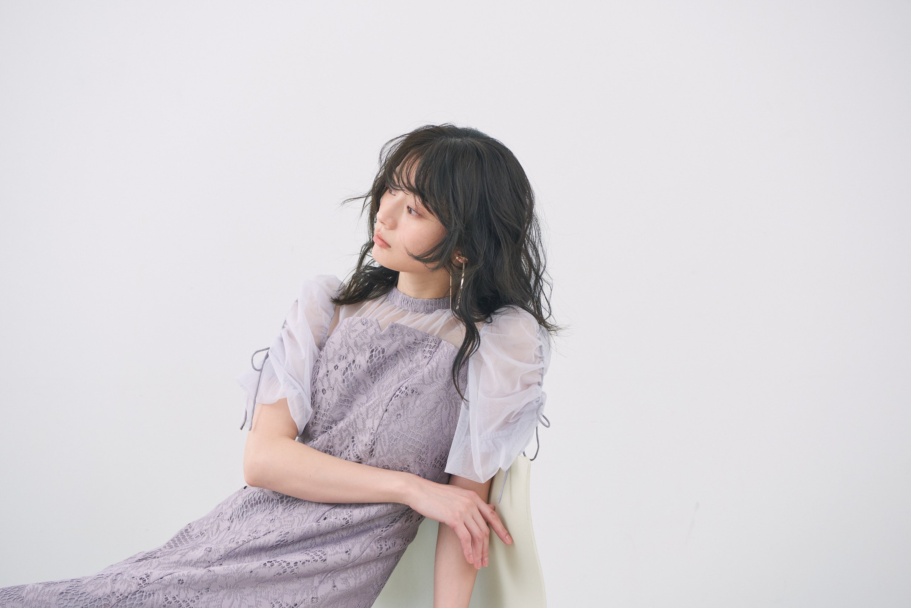 YORI(ヨリ) ティアードチュニックドレス ネイビー サイズ F
